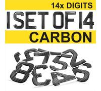 14x Targhette 3d Gel CARBONIO Resina a cupola per fare fai da te REG DIGITS P...
