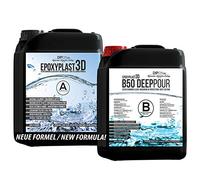 15,0 KG Resina epossidica Ultra transparente EpoxyPlast 3D B50 DEEP POUR bicomponente I Effetto acqua I Ottima protezione UV I Gioielli I Resina da colata I Cristallo chiaro I Prodotto