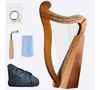 15/19 String String Lyre Harp Mahogany Strumento A Corda In Legno Massello, Con Custodia per Il Trasporto/Tasto di Sintonizzazione/Stringa di Ricambio/Inglese Manuale di Istruzioni 19 String