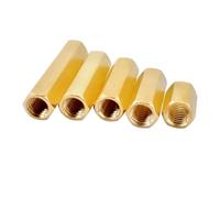 15-200 pezzi esagonale femmina-femmina in ottone distanziatore perno di montaggio vite distanziatrice for montaggio su rack colonna doppio passaggio filettatura esagonale M2-M6(5mm (500Pcs),M3)