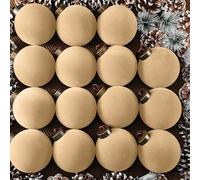 15/30 Piezas Terciopelo de Navidad,Navideñas Esferas Terciopelo,Esferas Terciopelo Vino,Decoración Colgante de Árbol de Navidads (Caqui claro,30 pc)