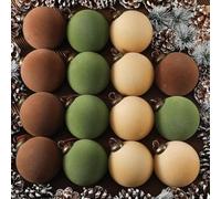 15/30 Piezas Terciopelo de Navidad,Navideñas Esferas Terciopelo,Esferas Terciopelo Vino,Decoración Colgante de Árbol de Navidads (Colores mezclados,30 pc)