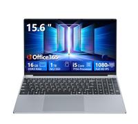 15,6 Pollici Notebook Core i5 7Y54 Processore, 16GB RAM 1TB SSD, Office 365 PC Portatile 1920*1080 FHD Schermo, Win11 Laptop Mini-HDMI USB3.0 Computer Portatile Tastiera Numerico Retroilluminata