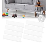 15,7 × 1,6 × 3,1 sotto il divano, 8 pezzi bloccanti sotto il letto, paraurti in PVC trasparente, tappi a forma di L più nastro biadesivo, impedisce a giocattoli, polvere e animali domestici di entrare