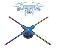 15.74" 3D Hologram Fan Display a parete Wifi Led Sign Holographic Lamp Player 224 LED Strips per Natale, festa