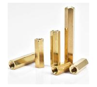 15-80 pezzi M2-M6 esagonale femmina-femmina in ottone distanziatore perno pilastro montaggio vite distanziatrice montaggio rack colonna doppio passaggio filettatura esagonale(9mm (30Pcs),M2)