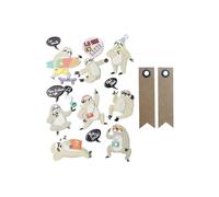 15 adesivi 3D Bradipo + 20 etichette kraft Bandiera