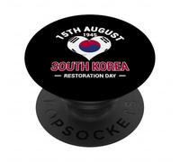 15 agosto 1945 Giornata del restauro della Corea del Sud - Gwangbokjeol PopSockets PopGrip Adesivo