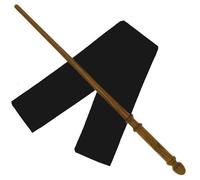 15 " Amelia Mano Tornito Mogano Legno Bacchetta Magica Strega Mago Wicca W/
