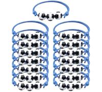 15 braccialetti in corda blu a tema calcio, braccialetti sportivi intrecciati a tema calcio, braccialetti dell'amicizia regolabili per bambini, regali per feste di compleanno