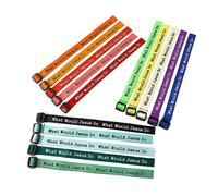 15 braccialetti religiosi cristiani fatti a mano per donne e uomini braccialetti intrecciati He would love first/WWJD What would Jesus Do/Jesus Loves You Protezione regolabile Gioielli Pregare Regali