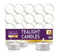 15 candele non profumate candele da tè 3,5 ore di combustione candele multipack candele candele da tè candele da tè candele a T luci a lunga durata candele da tè bianche piccole candele candele a
