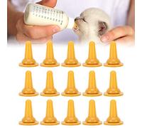 15 capezzoli in silicone per l'alimentazione degli animali domestici, accessorio morbido e sicuro per biberon per gatti e cani appena nati, resistente alle alte temperature, design anti-collasso