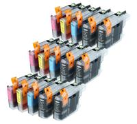 15 cartucce di inchiostro multicolore sostituisce Brother LC121BK, LC121 + chip