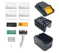 15-Cell 18650 Cover compatibile con Dewalt 18V/20V Kit di riparazione custodia batteria in plastica DCB200, DCB201, DCB203, DCB204 6.0ah 7.5ah 9.0ah Kit di riparazione guscio rotto