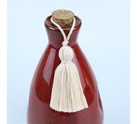 15 ciondoli a forma di nappa, fatti a mano, con frange, mini nappe, nappe da appendere, in cotone, con corde, per fai da te (50 beige chiaro)