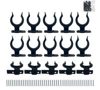 15 clip per battiscopa da cucina, attacco da cucina, battiscopa con 45 viti, in plastica ABS per piedini da cucina da 32 a 42 mm (nero)