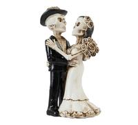 15 cm Statuette di sposi e sposi scheletrici, statuette scheletri da matrimonio in resina gotica, decorazioni per il Giorno dei Morti, Halloween, matrimonio, decorazioni per il Dia De Los Muerto