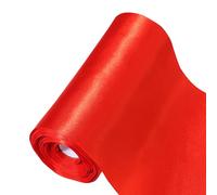 15 cm x 20 m, nastro rosso largo, nastro di raso, nastro rosso raso, per auto, grande cerimonia di apertura, fiocchi, decorazione per tetti ed esterni, decorazione per feste, matrimonio, San Valentino