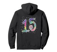 #15, colorato quindici Giocatori stellati 15° Compleanno Felpa con Cappuccio