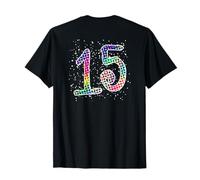 #15, colorato quindici Giocatori stellati 15° Compleanno Maglietta