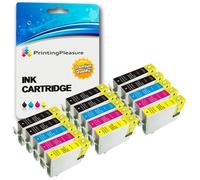 15 Compatibili 16XL Cartucce d'inchiostro per Epson Workforce WF-2010W WF-2510WF WF-2520NF WF-2530WF WF-2540WF WF-2630WF WF-2650DWF WF-2660DWF WF-2750DWF - Nero/Ciano/Magenta/Giallo, Alta Capacità