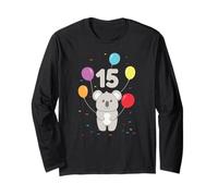 15° Compleanno 15 Anni Koala Australia Eucalyptus Zookeeper Maglia a Manica