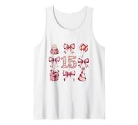 15° Compleanno Ragazza Coquette Fiocchi Rosa Quindici Anni Canotta