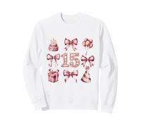 15° Compleanno Ragazza Coquette Fiocchi Rosa Quindici Anni Felpa