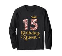 15° Compleanno Regina 15 Anni quindici Maglia a Manica