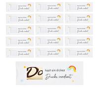 15 confezioni regalo in feltro per cioccolatini - Piccoli regali di ringraziamento con il messaggio "Ti meriti un grande grazie", riutilizzabili (cioccolatini non inclusi)