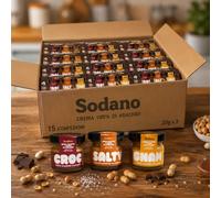 15 Confezioni Sodano Peanut Salty Gnam 3x20g Creme Assortite Snack Mix Box