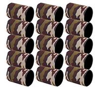 15 copri lattine in neoprene, copricoppe termiche per lattine di birra, copricoppe impermeabili per bottiglie e lattine con mantenimento del freddo, ideali per campeggio, pesca, (Verde erba mimetico)
