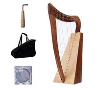 15 Corde In Legno Massello Di Arpa, Con Chiave Di Tuning, Sacchetto Di Gig Nero, Corde Di Ricambio E Punteggio Musicale Inglese, 22 Pollici / 56 Cm Di Altezza, For Principianti For Bambini Adulti