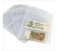15 custodie per banconote SAFE 5483 trasparenti e senza plastificanti con 3 suddivisioni da 220 x 97 mm I Proteggono e presentano le banconote in modo professionale e sicuro