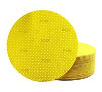 15 dischi abrasivi in velcro gialli, carta vetrata, fogli abrasivi multiuso, Ø 225 mm, grana 150, per levigatrice a secco, levigatrice a collo lungo, giraffa, levigatrice da parete, levigatrice da
