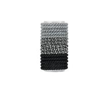 15 elastici per capelli, elastici per capelli di colori misti per donne e ragazze, elastici in cotone morbidi per capelli spessi e ricci, elastici per capelli senza danni. (style 4,15)