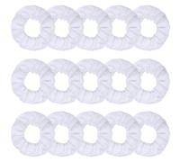 15 elastici per capelli Scrunchies bianco grande - Set di fasce elastiche per capelli per donne e ragazze - delicato cotone scrunchie per coda di cavallo fai da te - accessori per capelli di alta