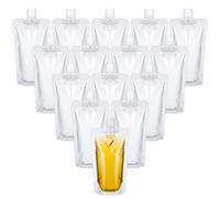 15 fiaschette in plastica per liquori nascosti, 241 g, a prova di perdite, riutilizzabili, pieghevoli, per viaggi, crociera, concerti, campeggio