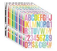 15 Fogli Adesivi Numero Alfabeto, Adesivi con Alfabeto Adesivi con Numeri dell'alfabeto Adesivi Colorati con Lettere e Numeri Adesivi con Lettere Adesive per Bambini, Arti della Decorazione