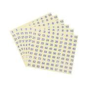 15 Fogli Etichette Adesive Numeriche Circolari | Identificazione Rapida, per Ufficio e Gestione Archivi, Facili da Staccare, senza Taglio, un Pacco