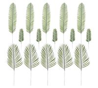 15 foglie artificiali piante foglie finte verde palma tropicale foglia finta