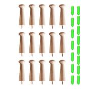 15 ganci, 15 tubi estensori, ganci a vite, ganci a spirale in legno con chiodi, ganci da parete in legno per appendere piante, appendiabiti in legno, appendiabiti da parete
