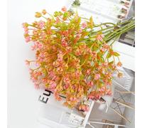 15 gipsofila artificiali da giardino, in plastica, con boccioli a forma di palla, realistici, per centrotavola fai da te, feste di nozze, composizioni floreali, decorazioni per la casa (rosa)