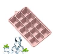 15-Grid with Lid Easy Release Food Grade Silicone Ice Mold Freezer Trays