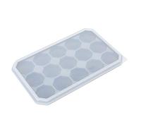 15 Griglie Stampi in Silicone per Ghiaccio con Coperchio Verde - Ice Cube Tray Riutilizzabile e Sicuro, Resistente al Calore, Ideale per Bar, Casa e Hotel (cenere di neve)