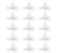 15 guarnizioni in plastica trasparente a rete conica per vasi con ali affusolate per drenaggio e aerazione delle radici in vasi da giardino, tre dimensioni incluse (medio)