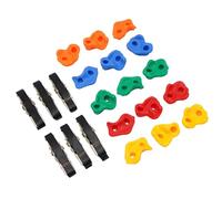 15 impugnature da arrampicata in diverse misure, per bambini, in cinque colori, per arrampicata e arrampicata, portata fino a 100 kg, per bambini, attività all'aperto, per parco giochi, esercizi
