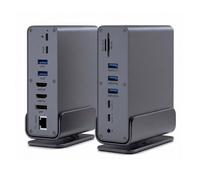 15-in-1 USB C Docking Station Compatibile con MACBOOK Pro Air, Dell XPS Latitude, per Lenovo ThinkPad Yoga, HP EliteBook ProBook, Surface Laptop, ASUS Zenbook, 4K HDMI, 100W XD