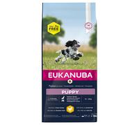 15 kg + 3 kg gratis! 18 kg Eukanuba Overfill - Puppy Medium Breed Pollo